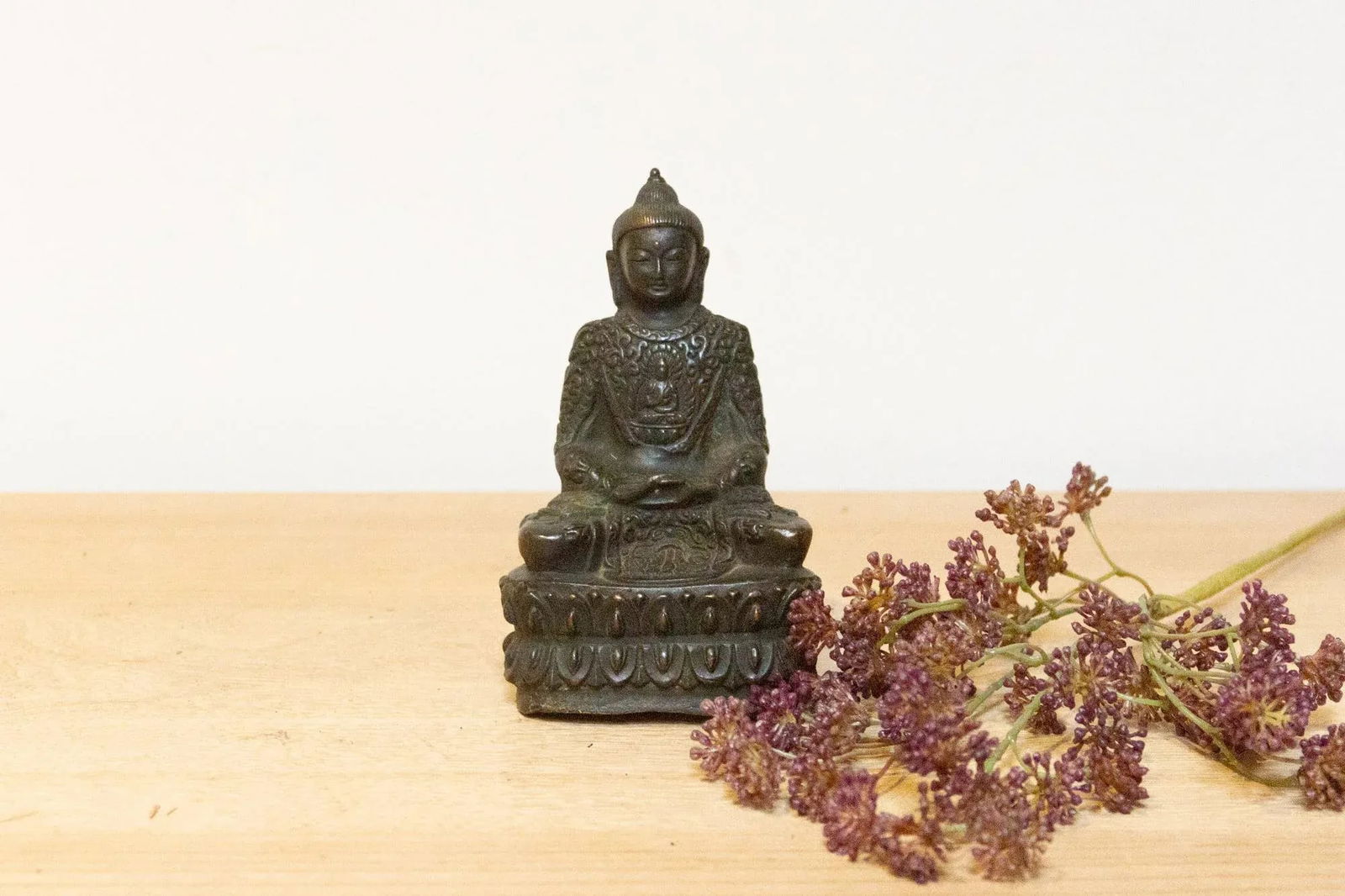 Small Vintage Repurposed Metal Buddha - 2