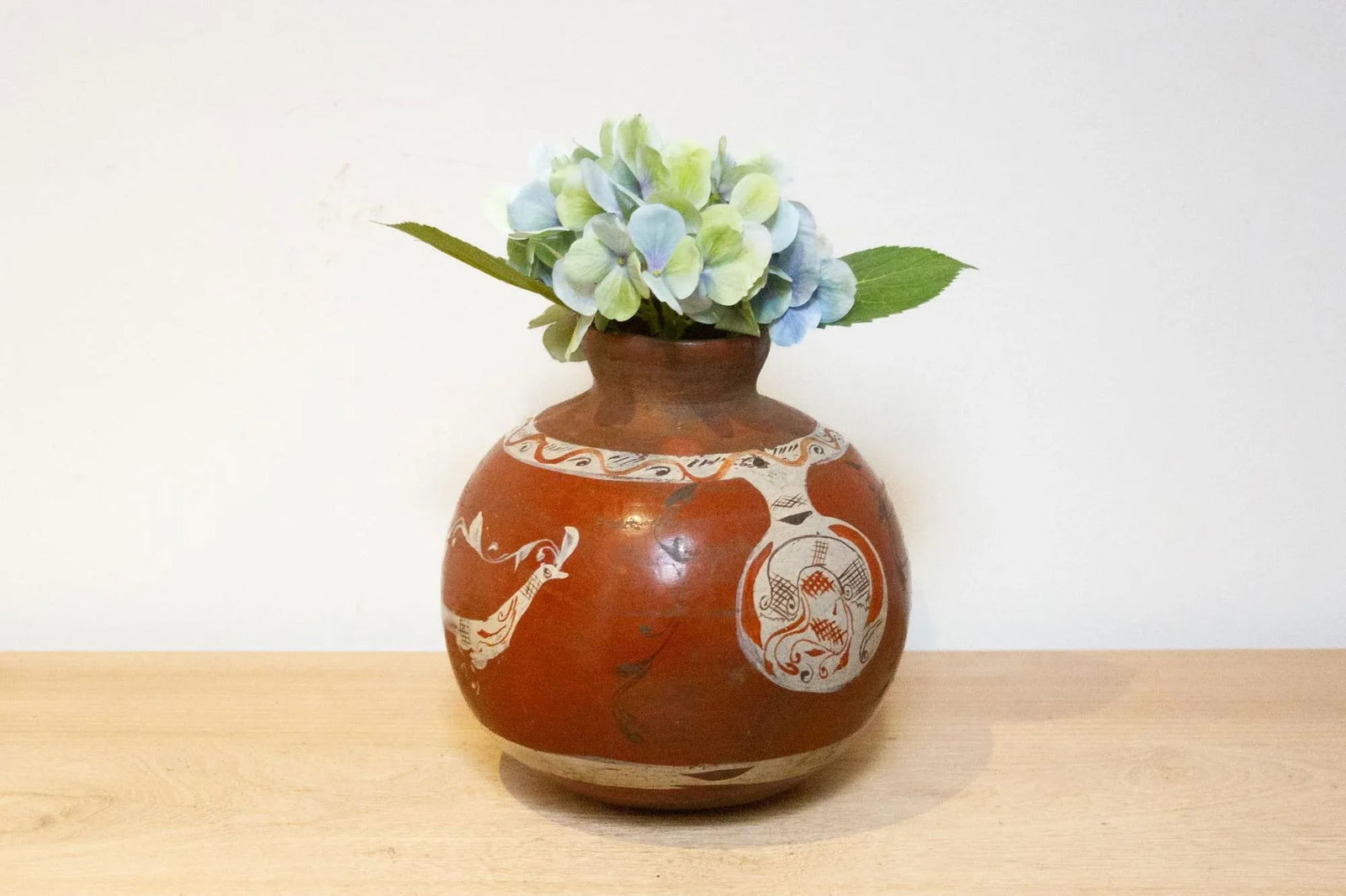 Hand-Painted Bird Motif Water Pot - 2
