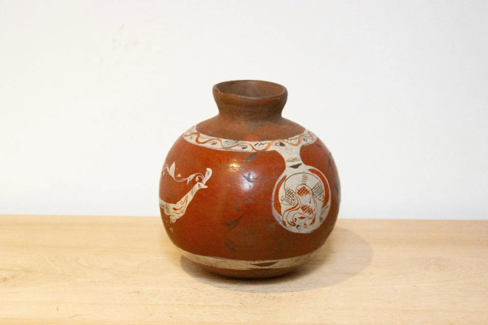 Hand-Painted Bird Motif Water Pot - 3