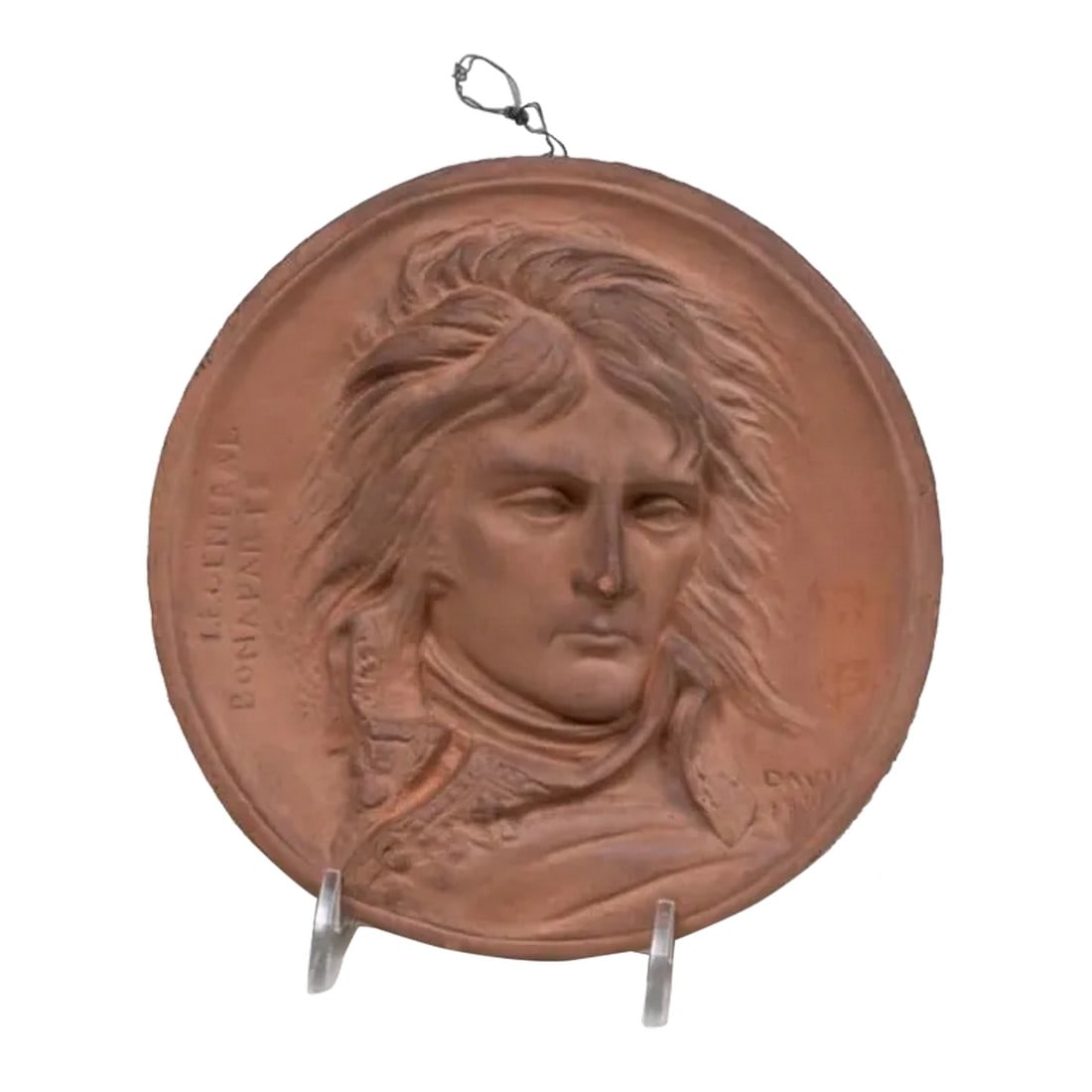 Terracotta Ceramic Bust Plaque of Napoleon Bonaparte by David Dâ"Â™angers: A very fine example of the work od David d'angers A very talented 19th century ceramicist sculpture. Le general Bonaparte Condition: Alterations: Original Condition Unaltered Imperfections: Some