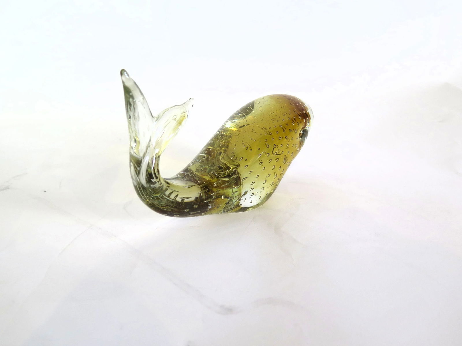 Mid-Century Murano Attributed Whale Figurine - 2