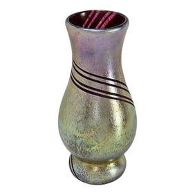 Minh Martin Art Romeo Glass Vase Gold Line Pattern