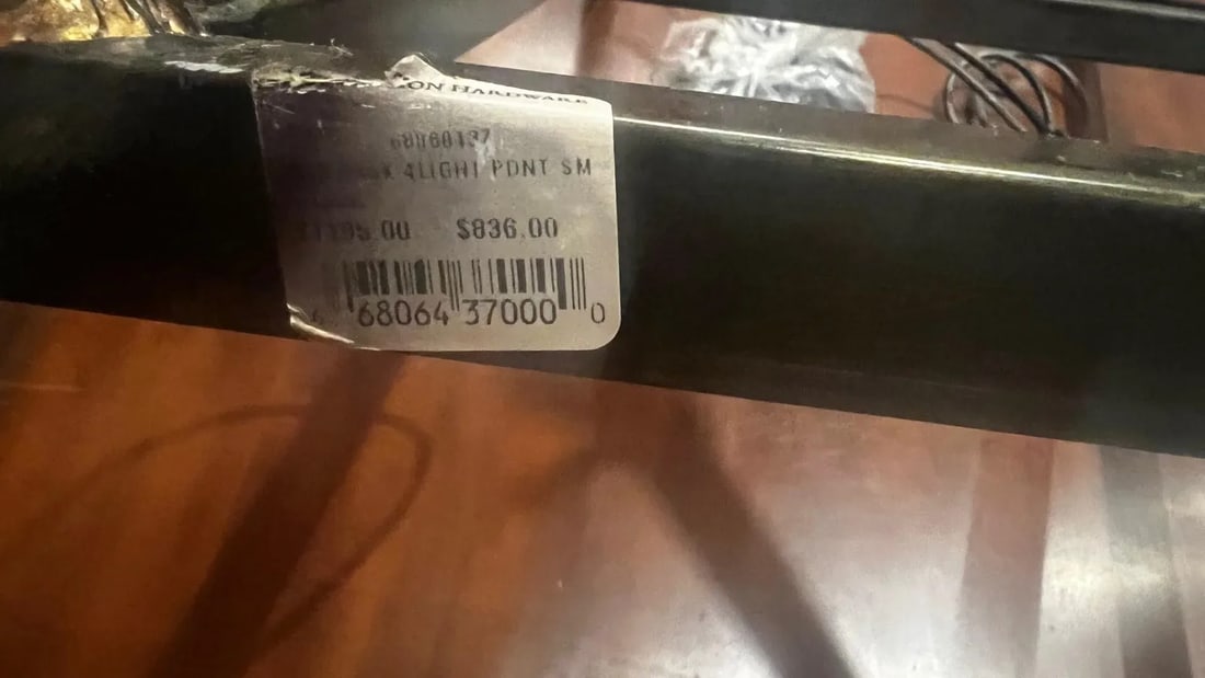 Restoration Hardware Ceiling 4 Light Pendant - 8