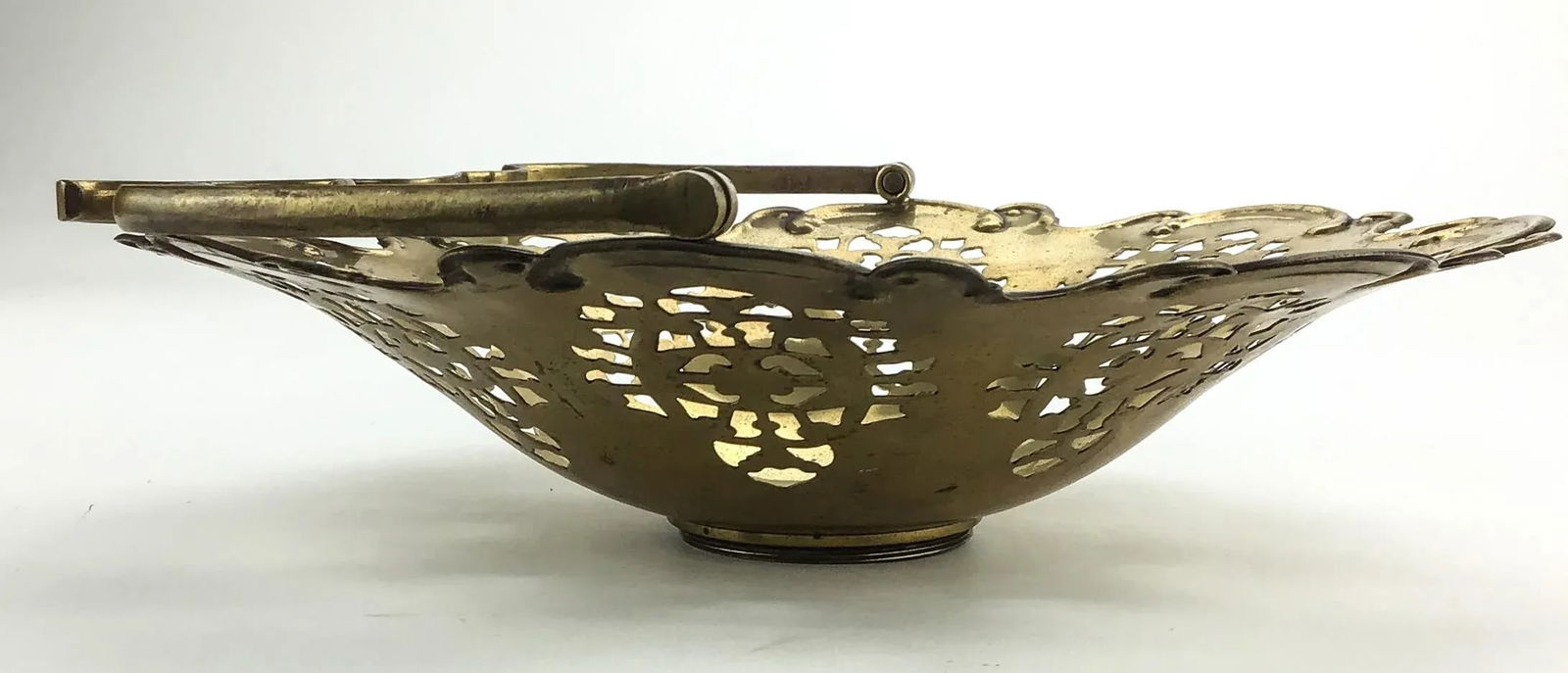 Vintage Solid Brass French Fruit Basket - 5