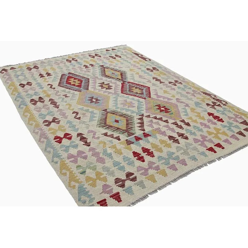 Handwoven Turkish Kilim Rug - 4"²10"³ × 6"²7"³ - 5