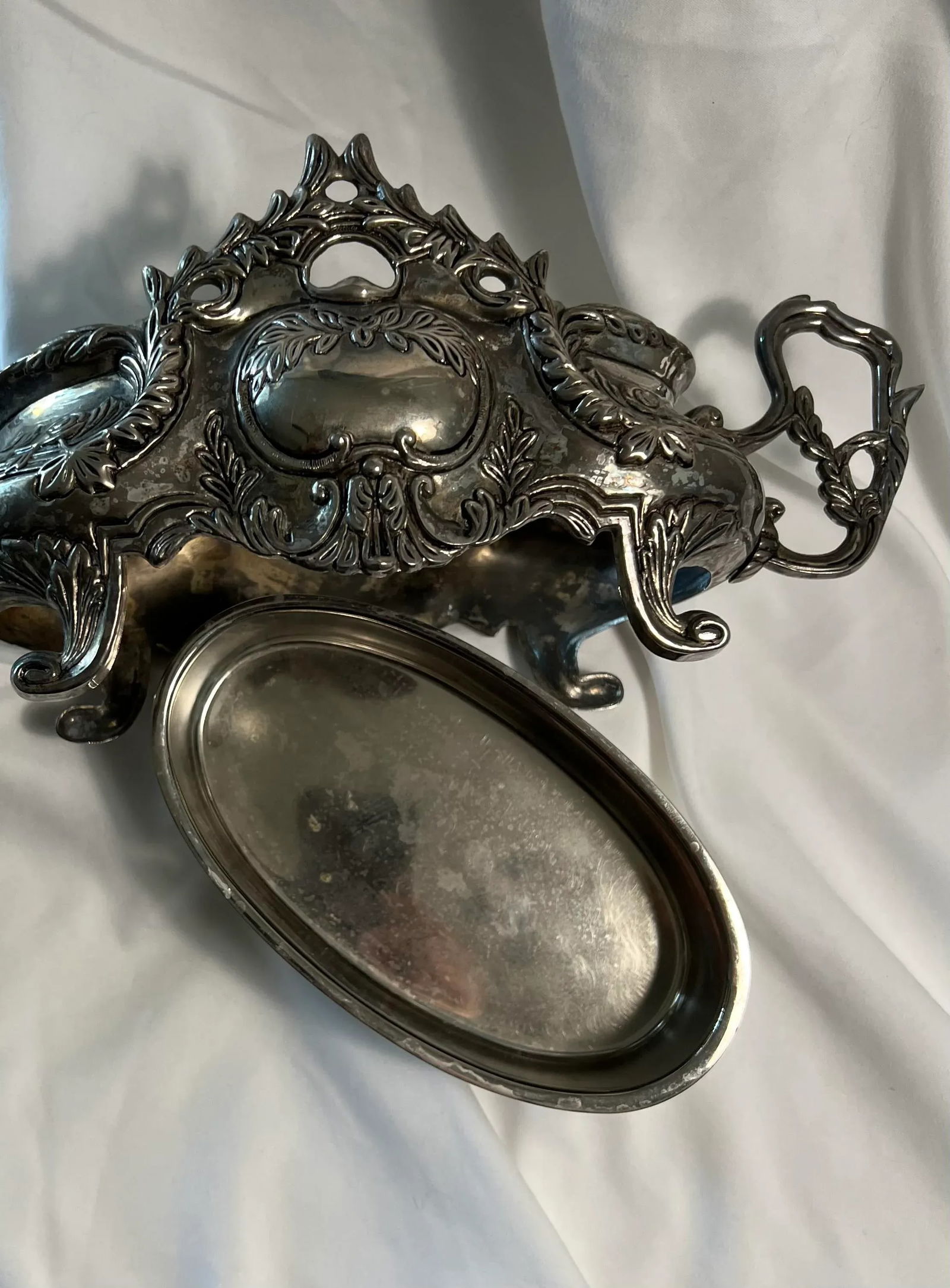 Vintage Godinger Silver Plate Jardiniere Art Nouveau Centerpiece - 5
