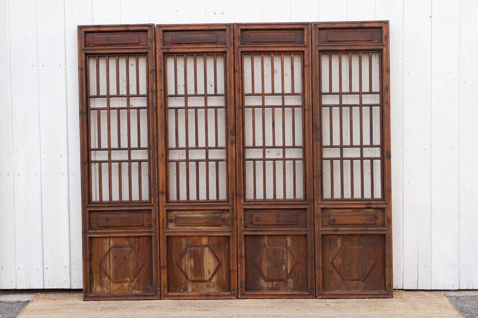 Set of Four, 19th Century Farmhouse Screen Panels - 10