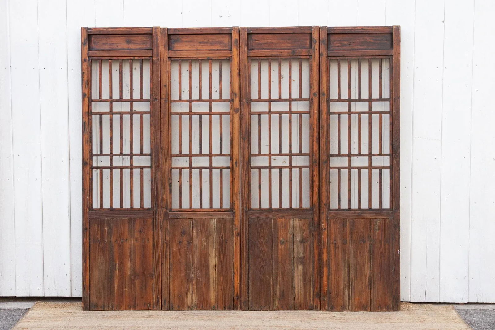Set of Four, 19th Century Farmhouse Screen Panels - 8