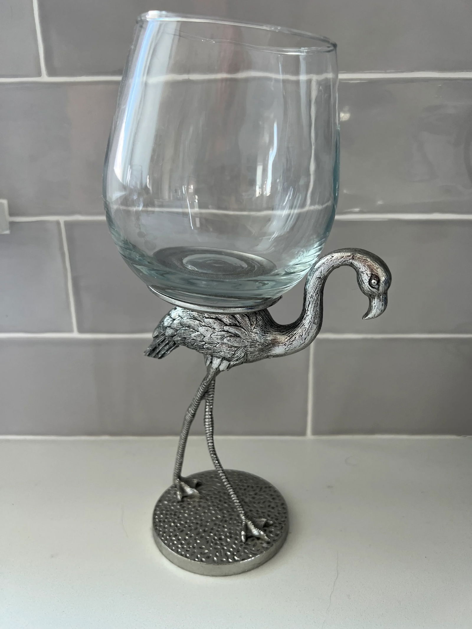 Metal Flamingo Wine Glasses - Set of 4 - 3