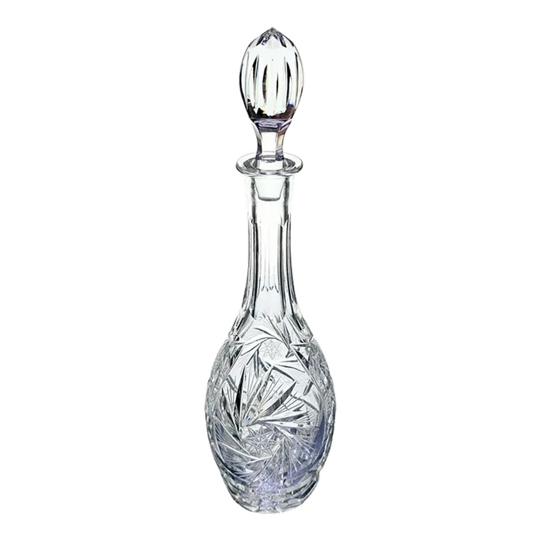 Crystal Glass Pinwheel Decanter W/ Stopper (1 of 12)