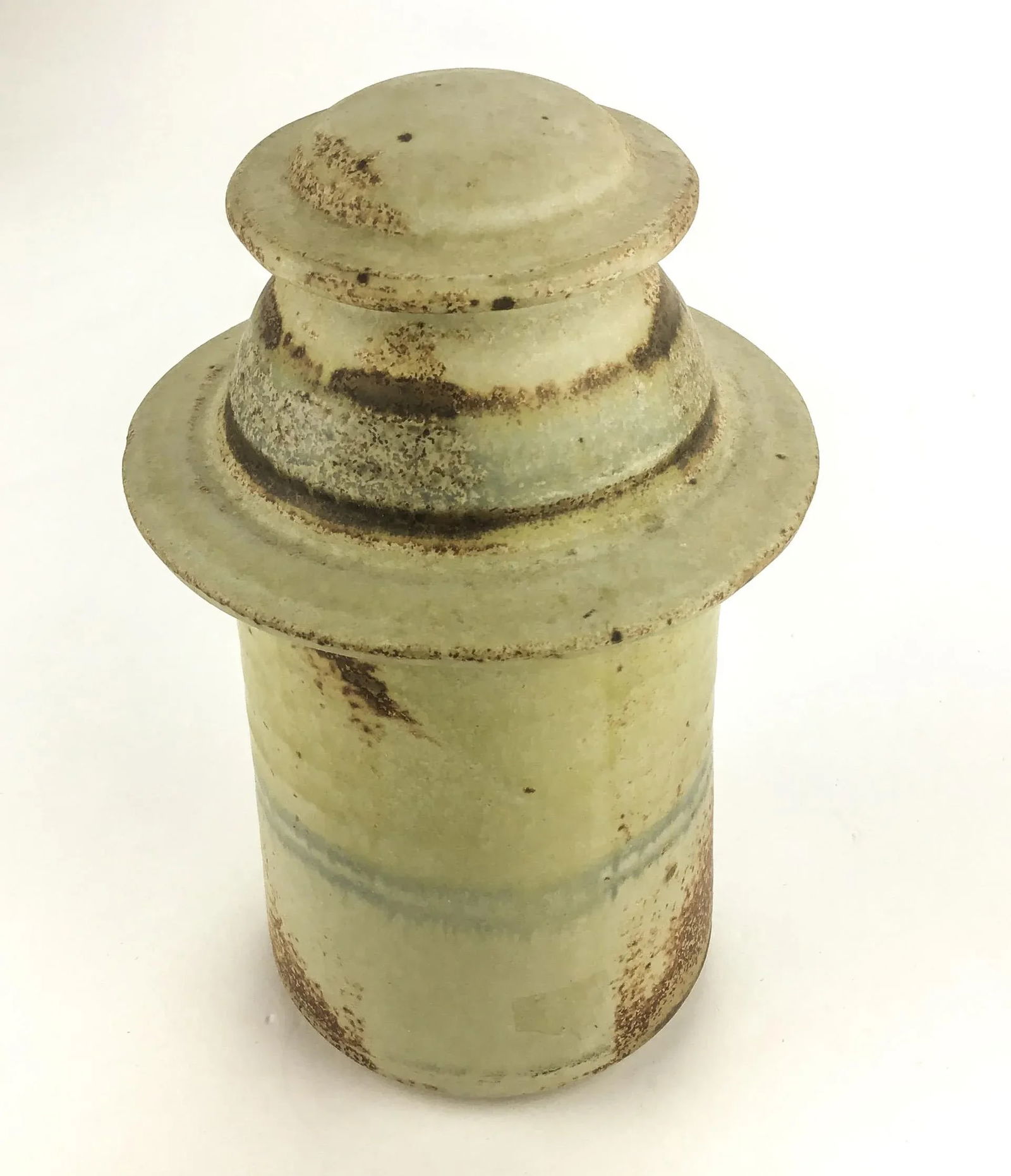 Vintage Artisan Pottery Studio Hand Crafted Covered Storage Container - 2