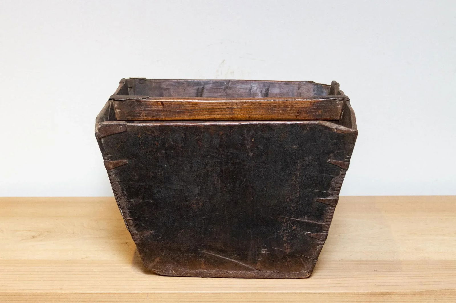 Old Chinese Wooden Basket - 3