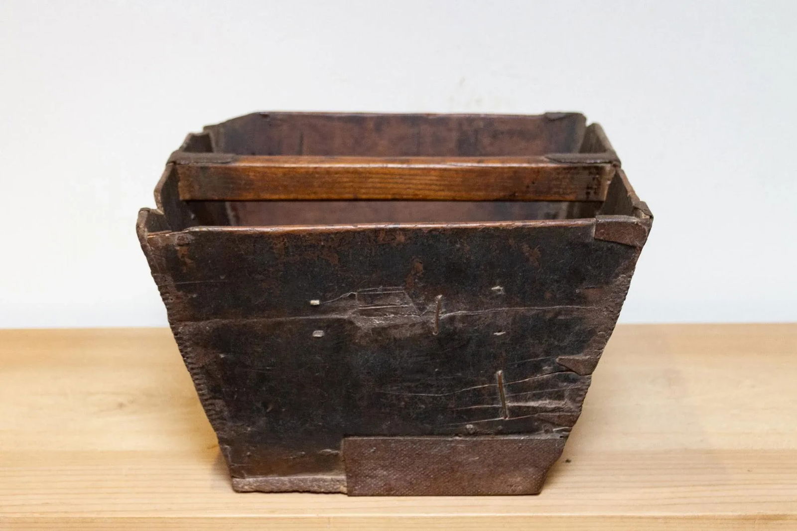 Old Chinese Wooden Basket - 5