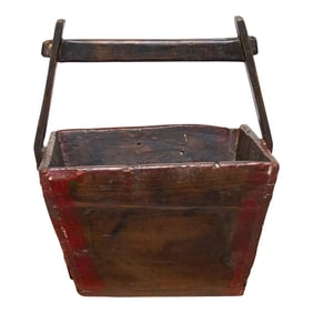 Rustic Charm Wood Fruit Basket