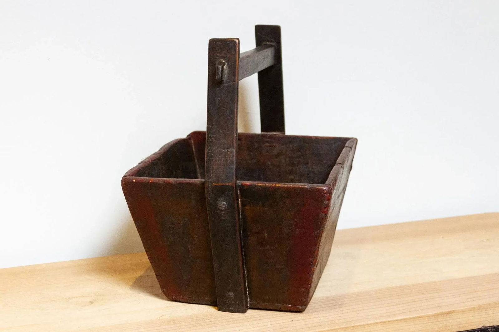 Rustic Charm Wood Fruit Basket - 4