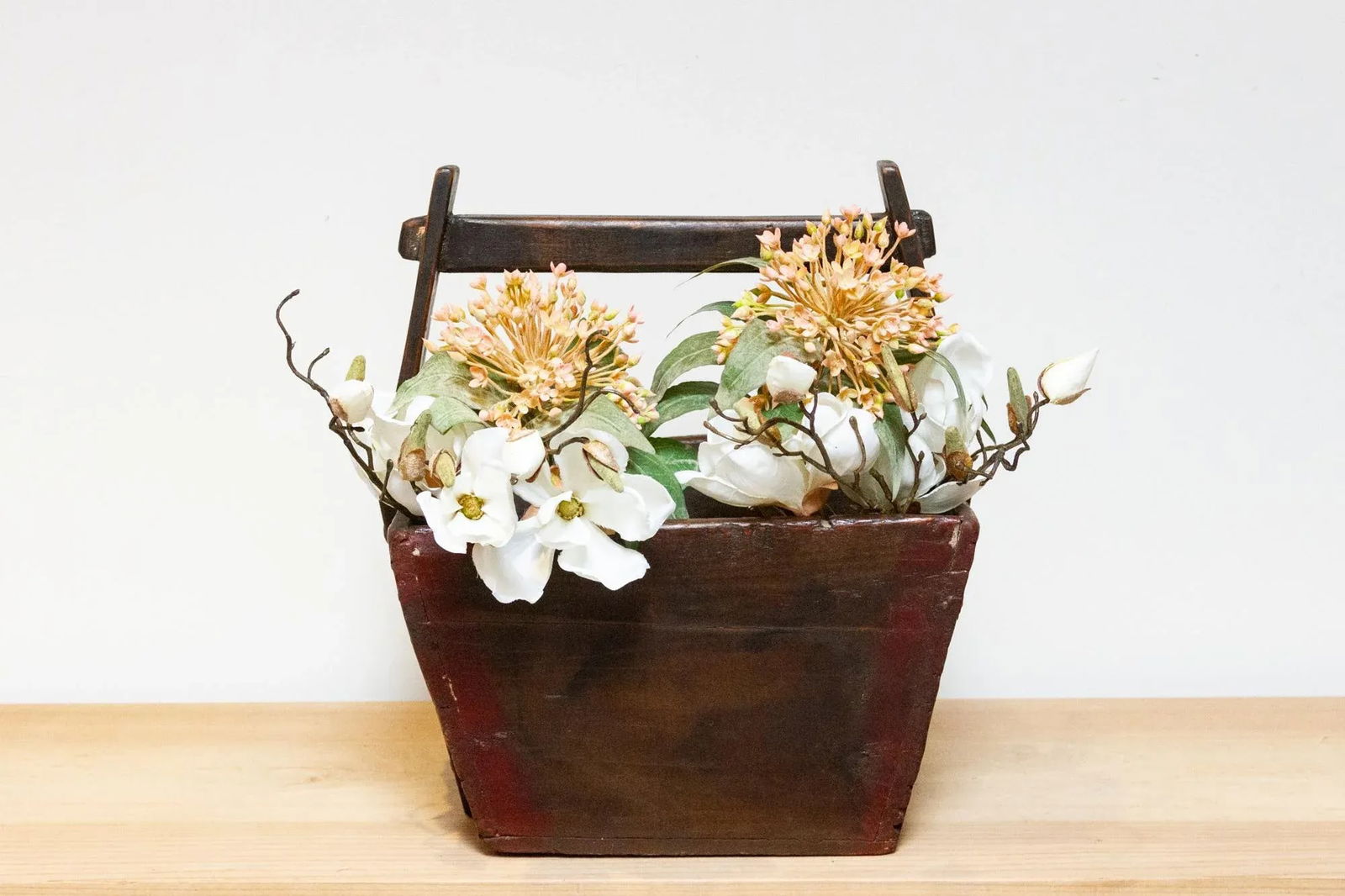 Rustic Charm Wood Fruit Basket - 7