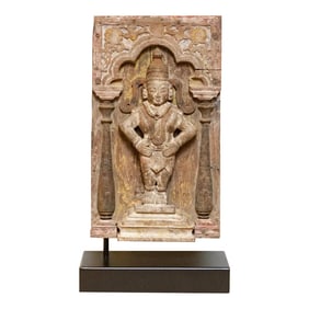 18th Century Carved Vishnu Temple Carving