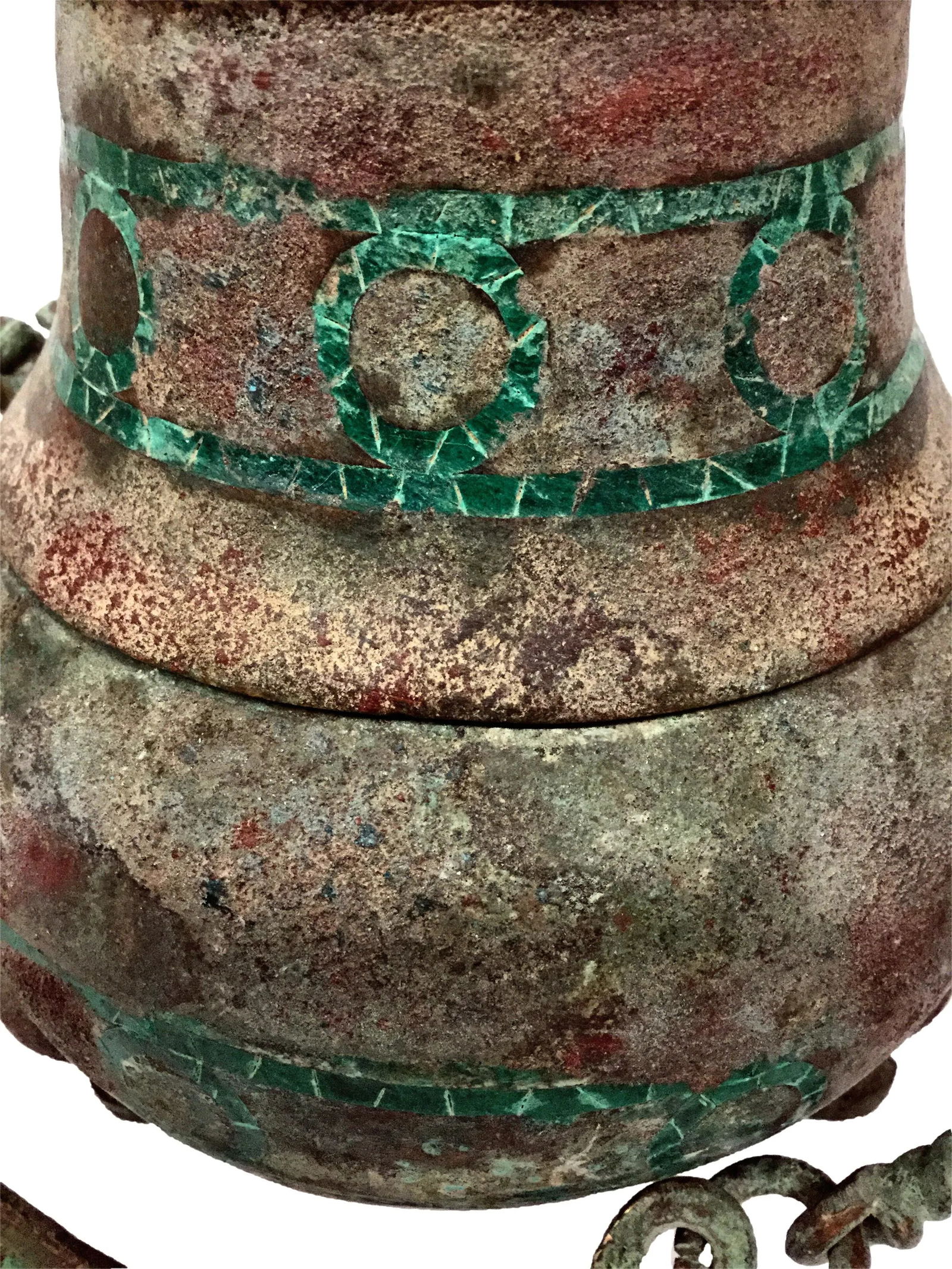 Antique Bronze Eastern Asia Wine Pot With Cup - 6