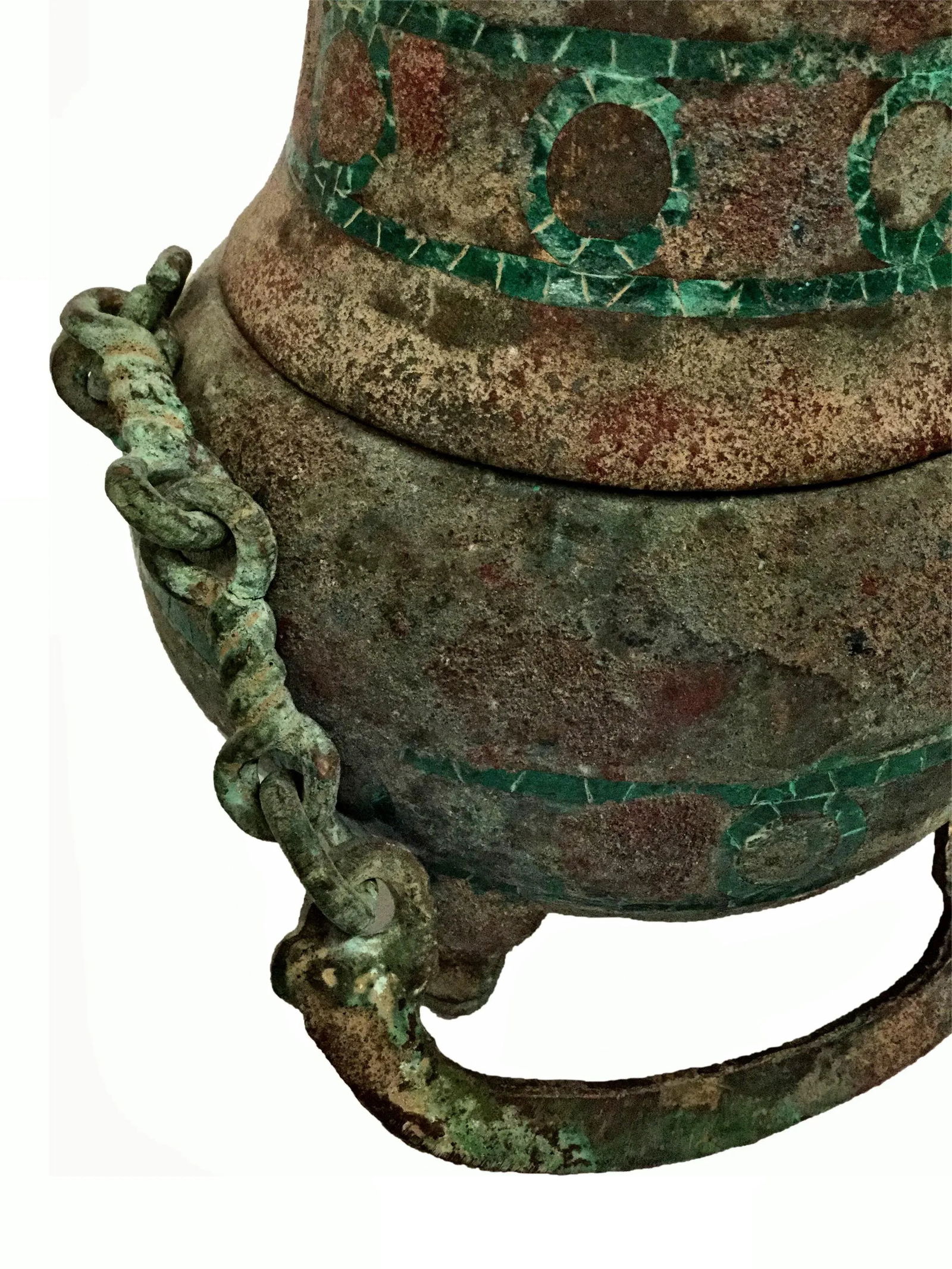 Antique Bronze Eastern Asia Wine Pot With Cup - 8