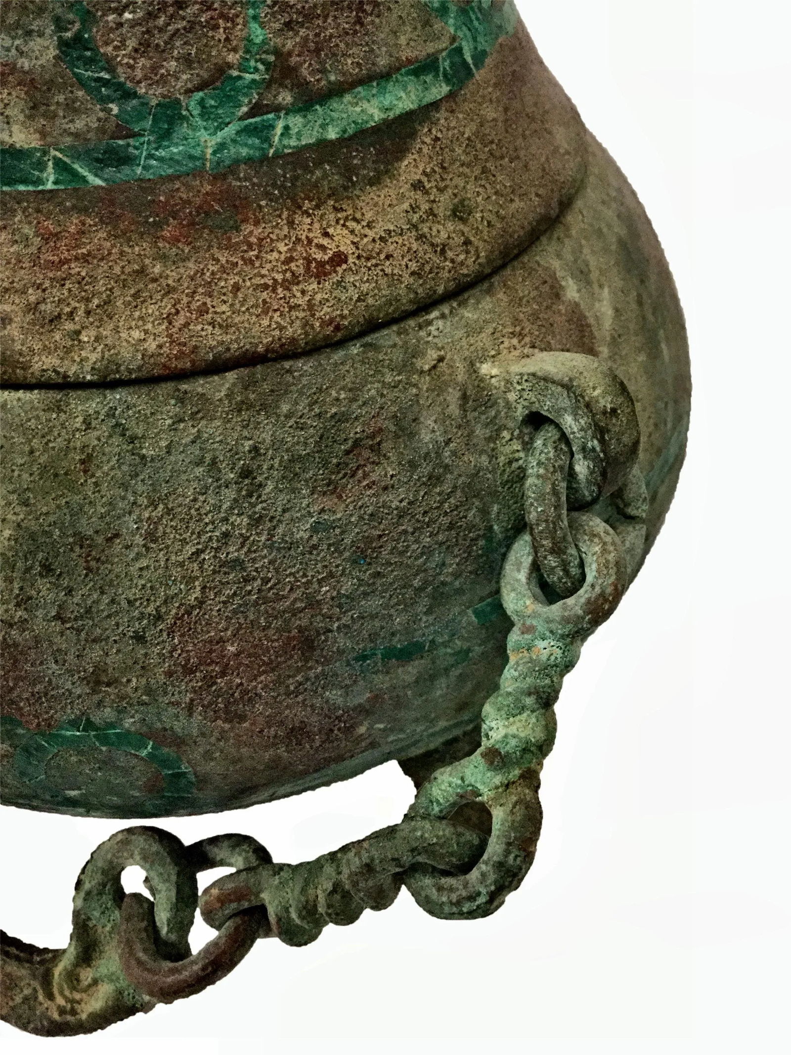 Antique Bronze Eastern Asia Wine Pot With Cup - 9