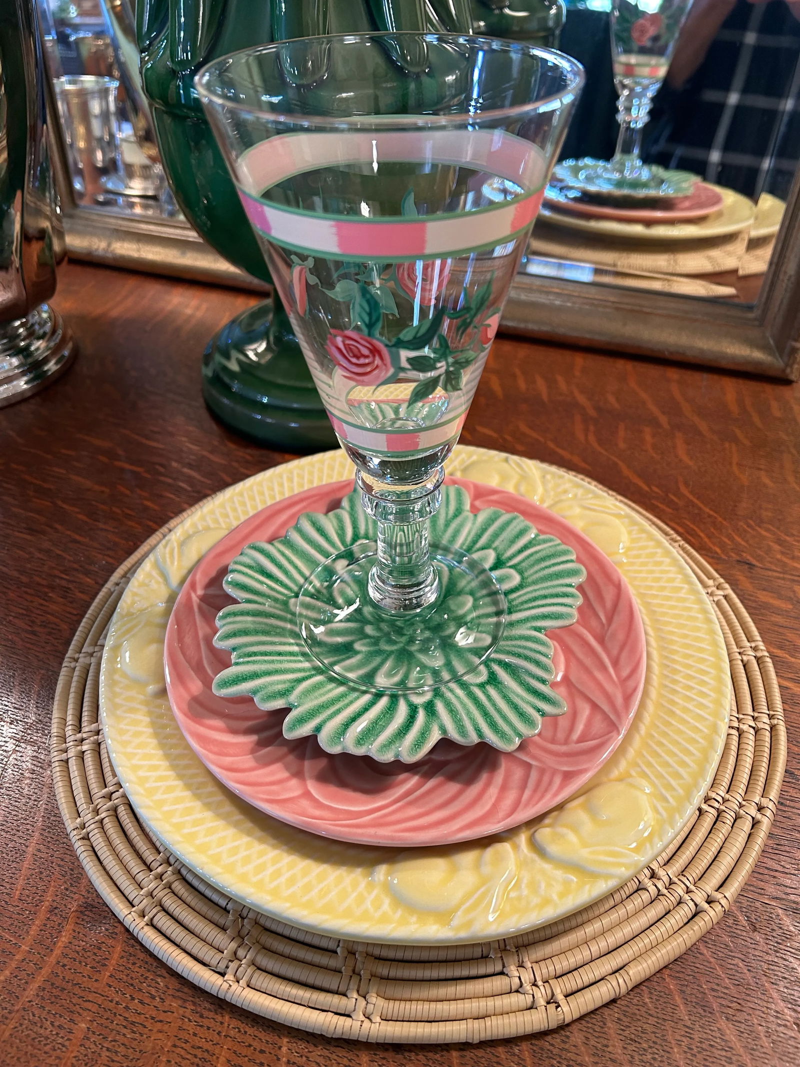 Early 21st Century Wedgwood "English Cottage" Hand Painted Goblets - a Set of 7 - 6