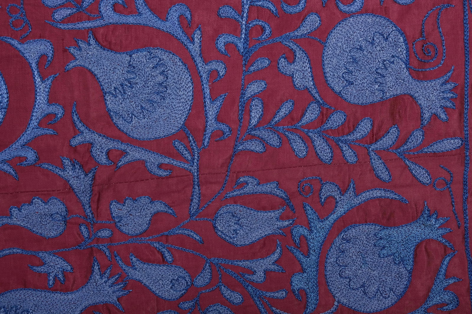 1970s Red Suzani Textile Art From Uzbekistan 3'1'' X 6'3'' - 6