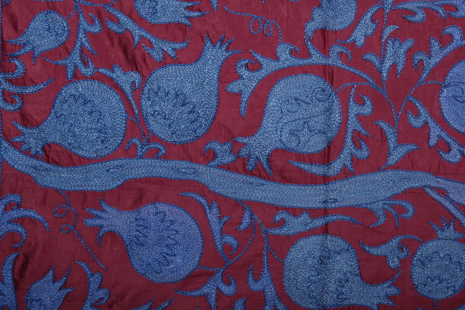 1970s Red Suzani Textile Art From Uzbekistan 3'1'' X 6'3'' - 7