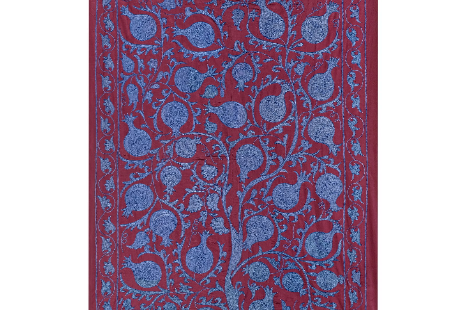 1970s Red Suzani Textile Art From Uzbekistan 3'1'' X 6'3'' - 8