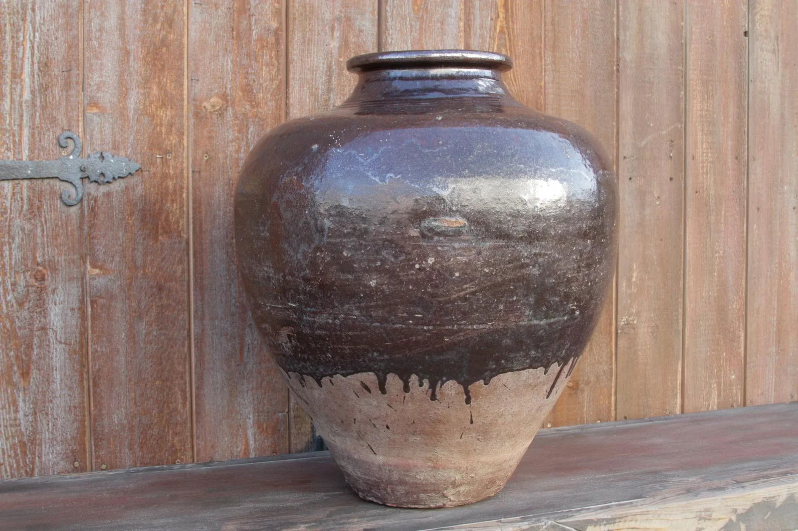 Antique Large Martaban Glazed Jar - 3