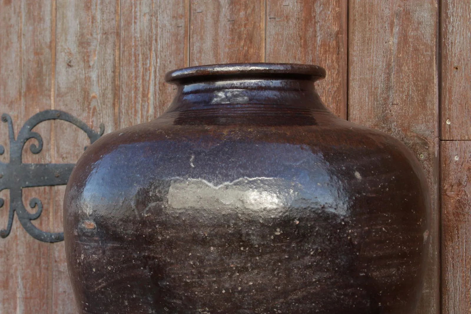 Antique Large Martaban Glazed Jar - 4