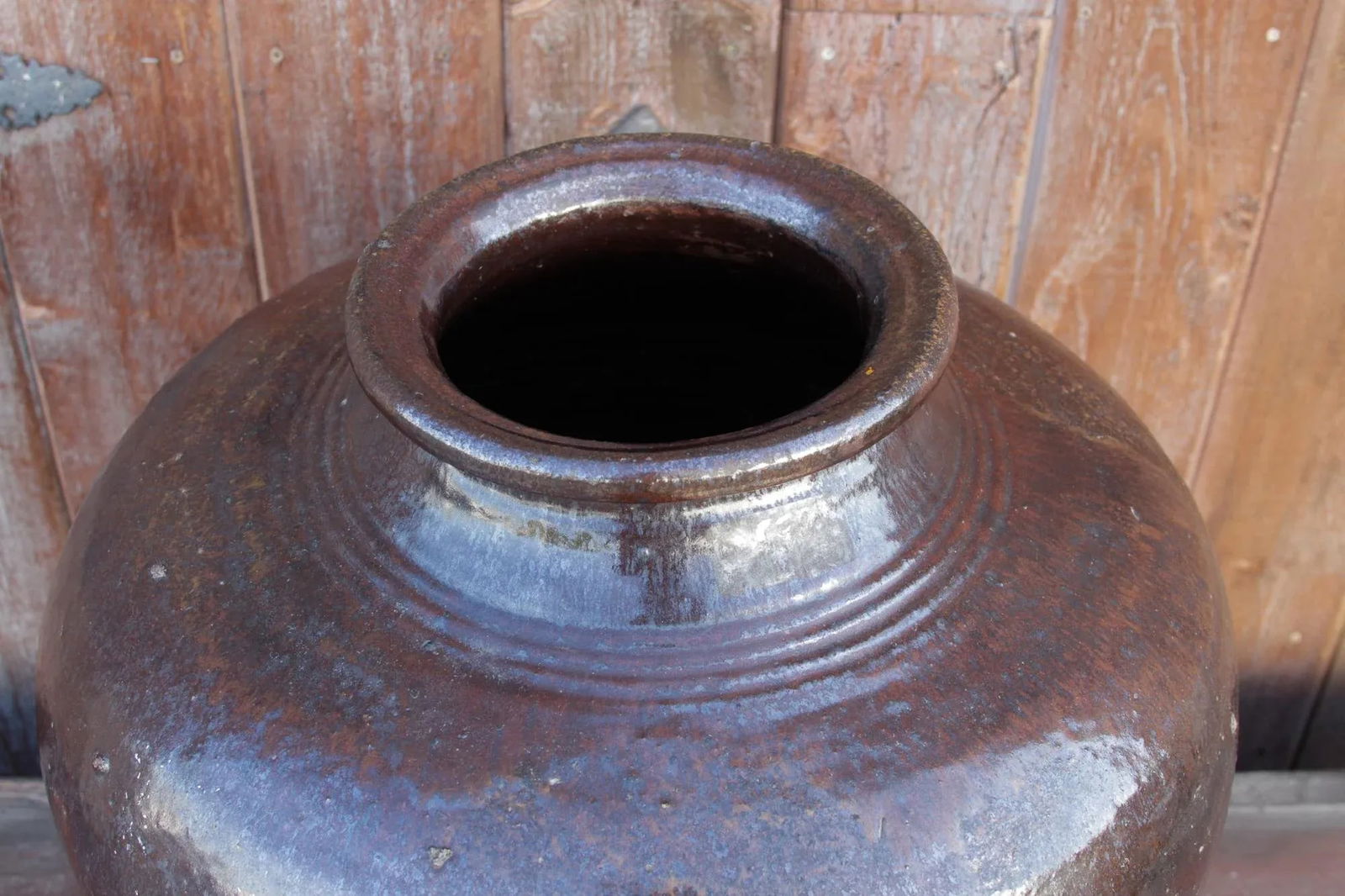 Antique Large Martaban Glazed Jar - 5