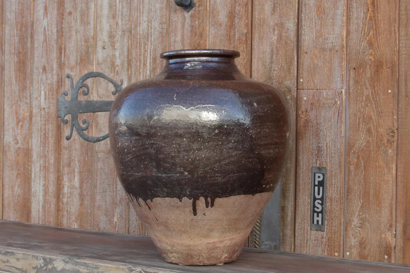 Antique Large Martaban Glazed Jar - 6
