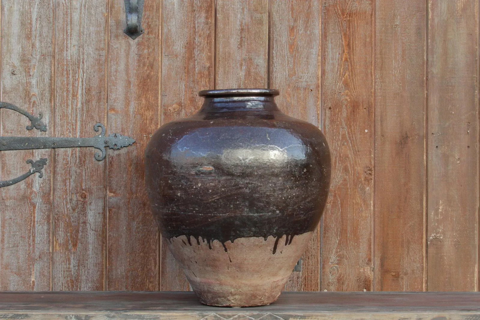 Antique Large Martaban Glazed Jar - 7