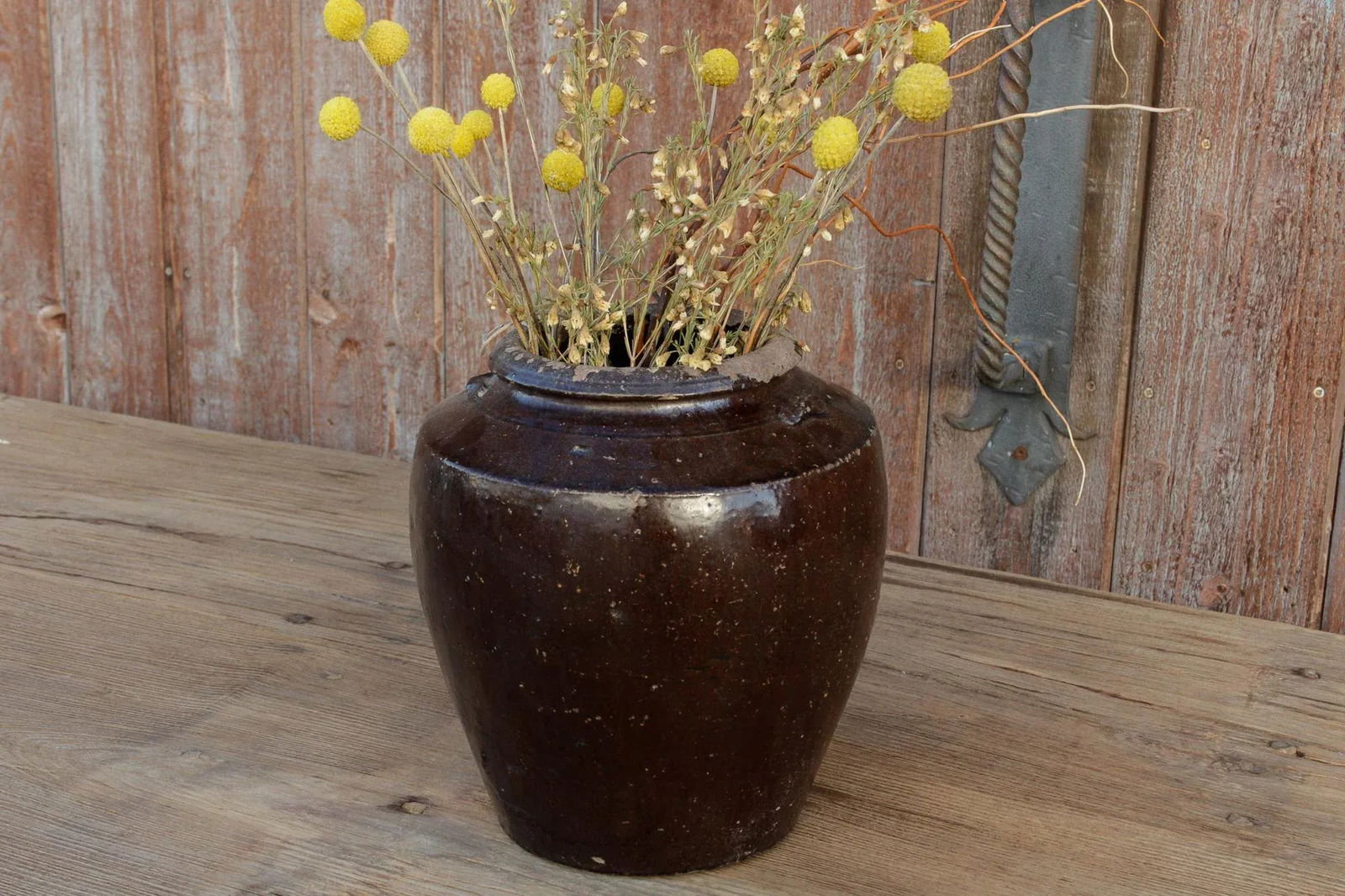 Antique Ebony Mandalay Martaban Jar - 2