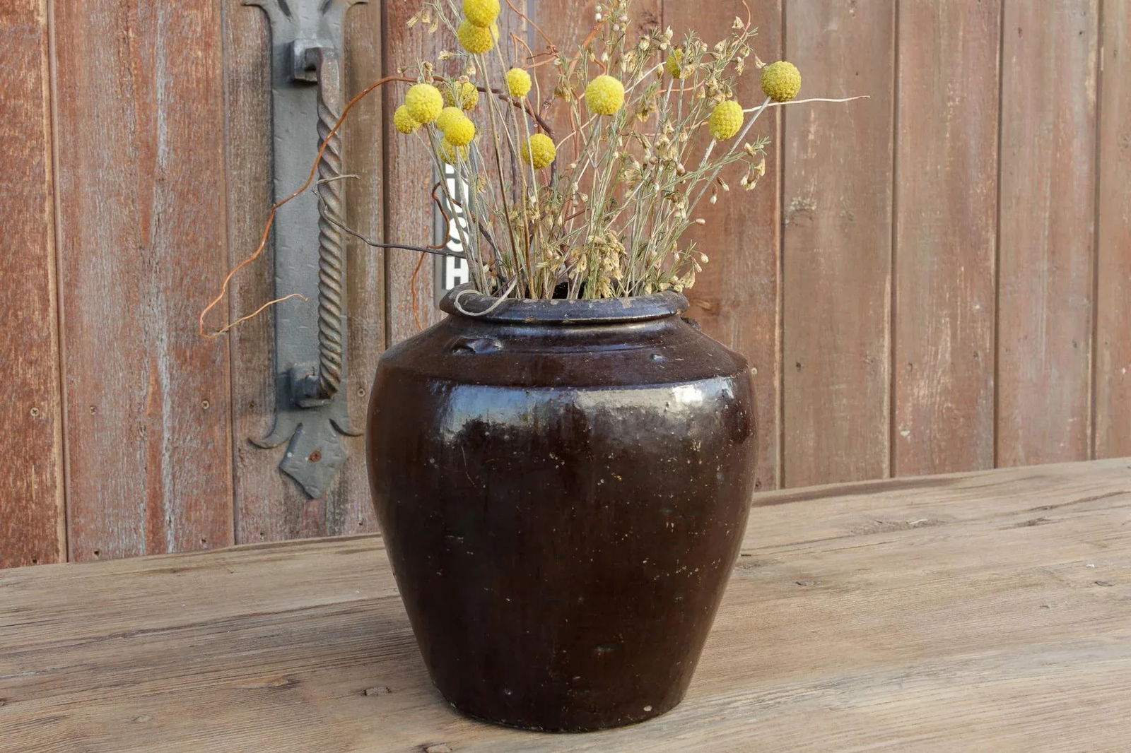 Antique Ebony Mandalay Martaban Jar - 3