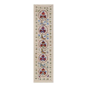 Bird Pictorial Suzani Table Runner 1'9'' X 6'2''