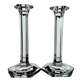 Heisey Light Candlestick Holders Pair Classic Line #19