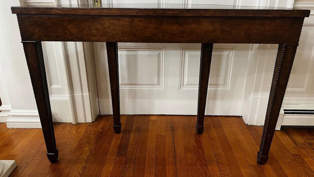 Maitland-Smith Tooled Leather Console Table - 5