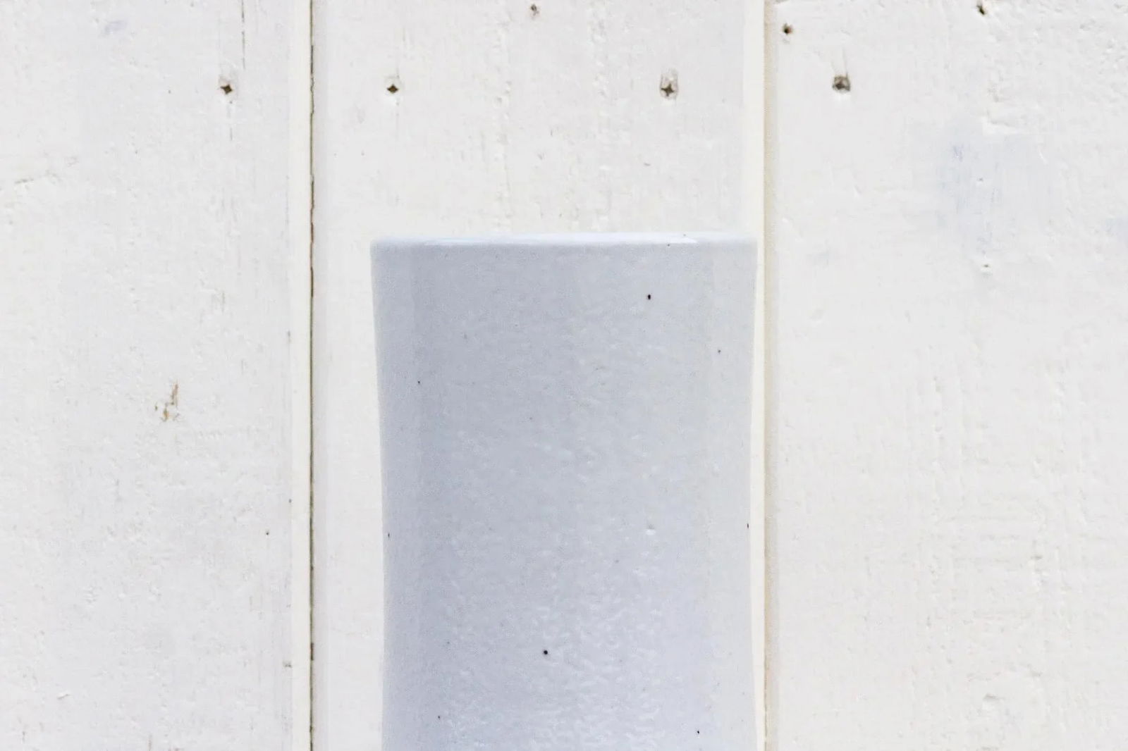 Very Tall White Glazed Asian Vase - 4