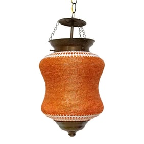 Coral Beaded Pendant Lamp