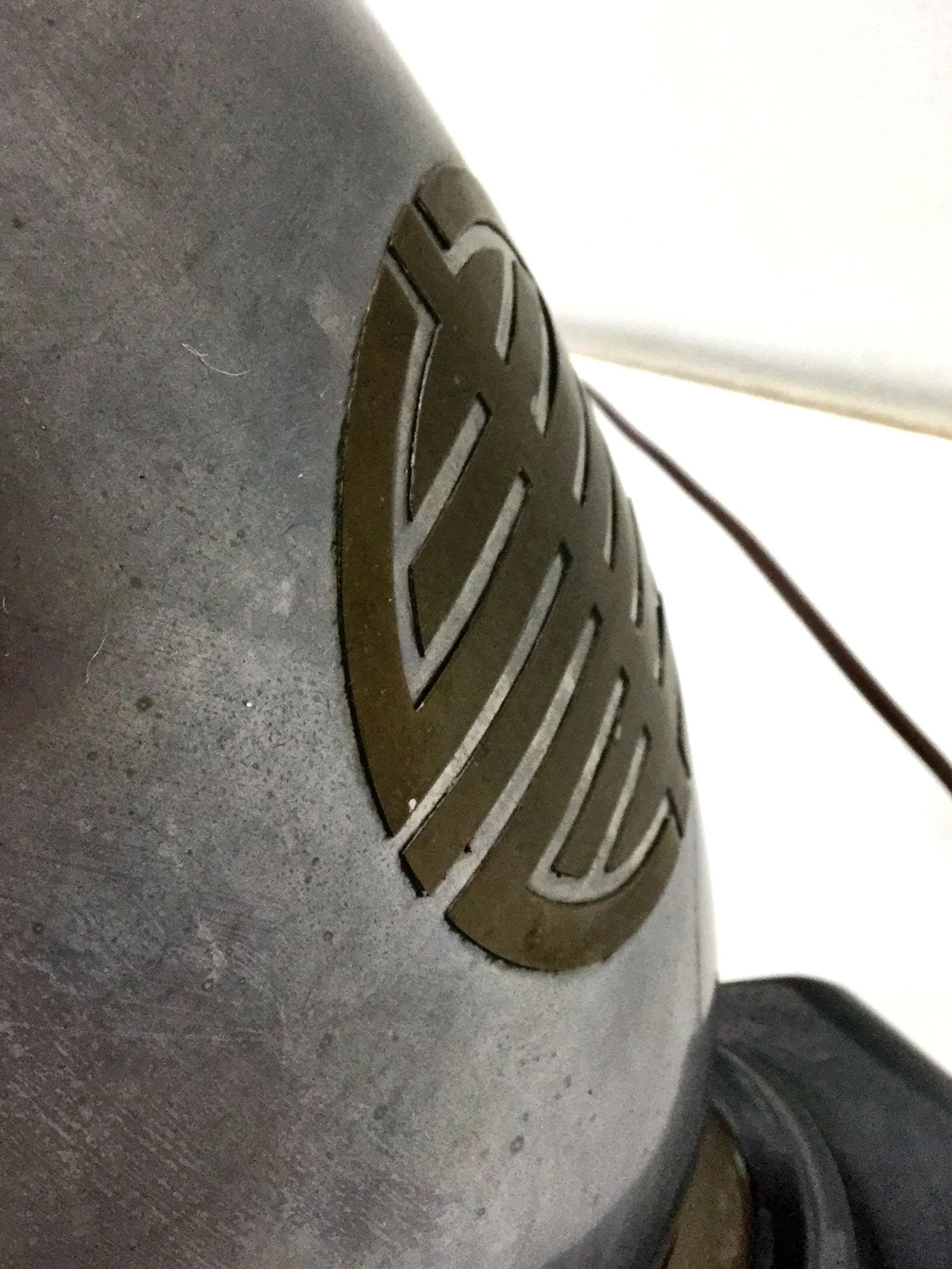 1960s Large Frederick Cooper Pewter Brutalist Table Lamp - 4