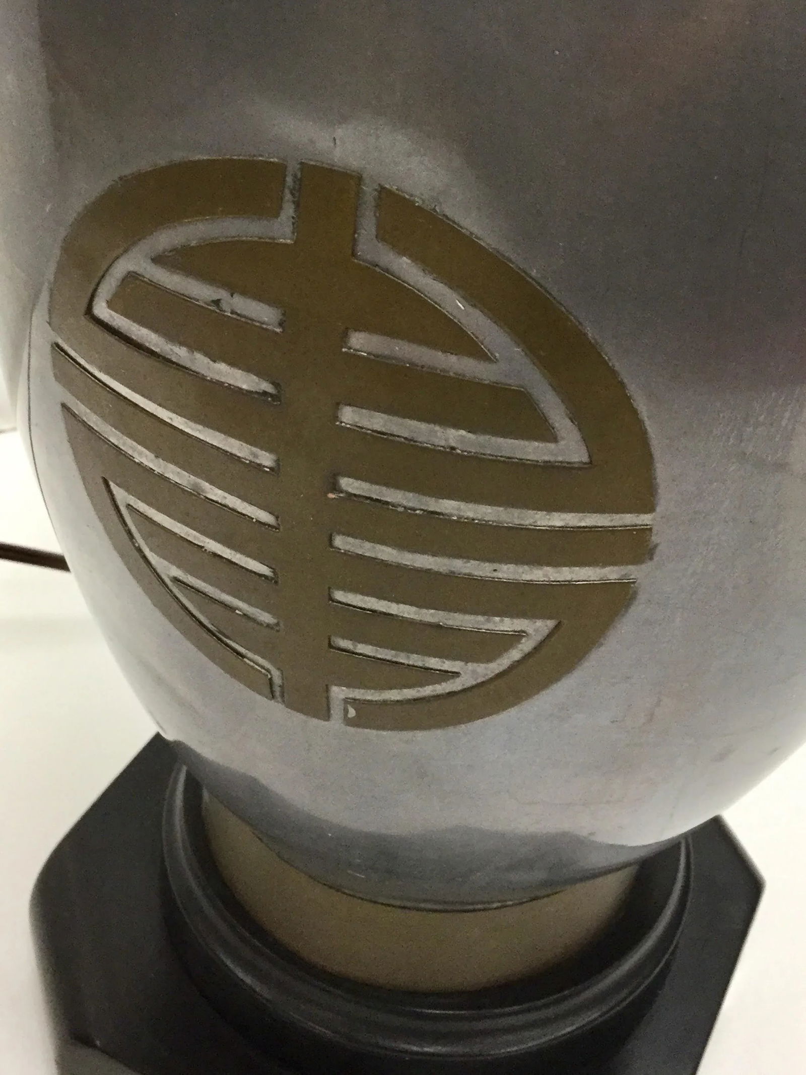 1960s Large Frederick Cooper Pewter Brutalist Table Lamp - 5