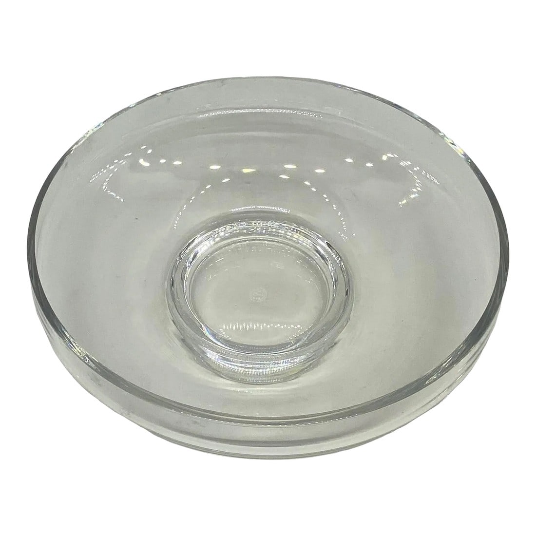 Mid 20th Century Baccarat Crystal Footed Centerpiece Bowl With Original Box: Mid 20th Century Baccarat Crystal 9" Footed Centerpiece Bowl With Original Box. This beautiful vintage crystal bowl is in excellent preloved condition with no major imperfections including chips,