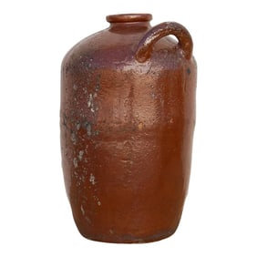Large Glazed Terracotta Spanish Jug