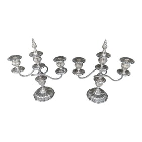 1920s Crescent Silverware Mfg. Co. Arm Candelabras- Set of 2