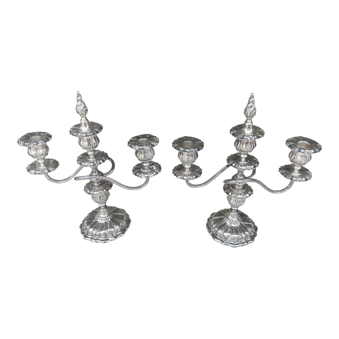 1920s Crescent Silverware Mfg. Co. Arm Candelabras- Set of 2 (1 of 7)