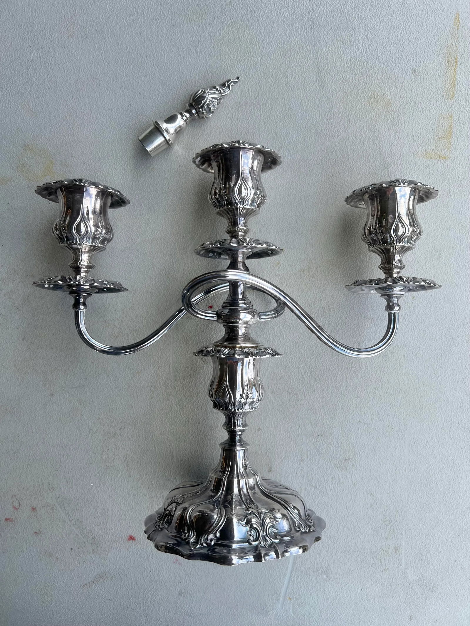 1920s Crescent Silverware Mfg. Co. Arm Candelabras- Set of 2 - 3