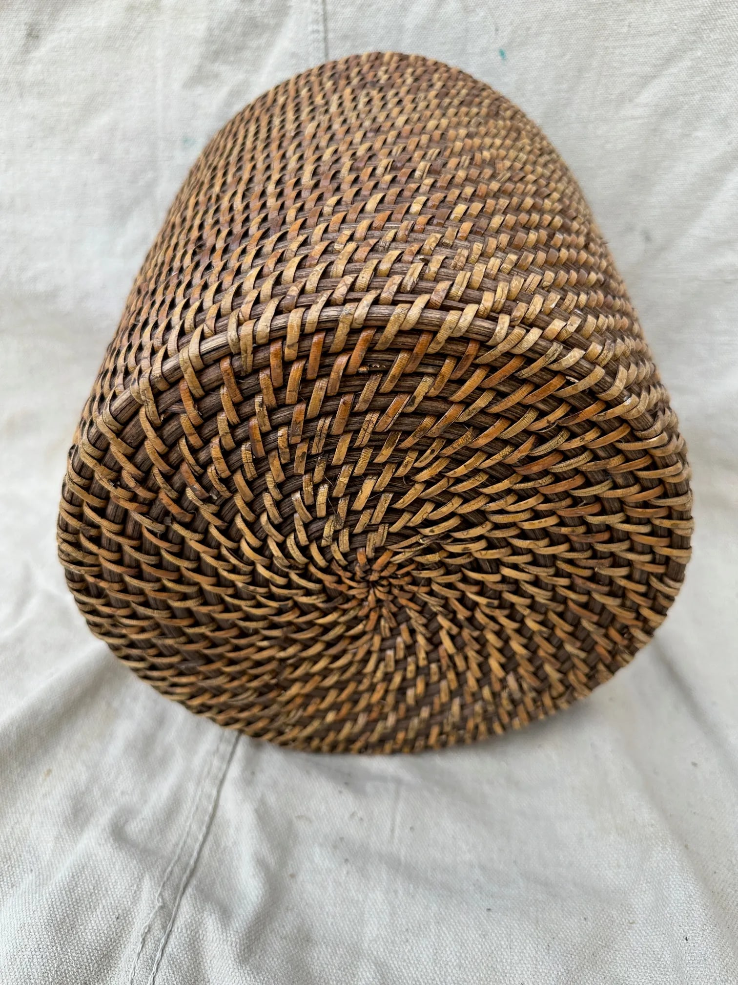 Woven Rattan Waste Basket - 2