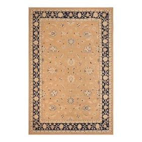 1990s Classic Ziegler Brown Blue Hand-Knotted Wool Rug - 10'0'' X 13'9''