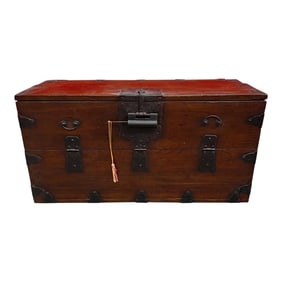 Late 18th Century Antique Korean Money Trunk